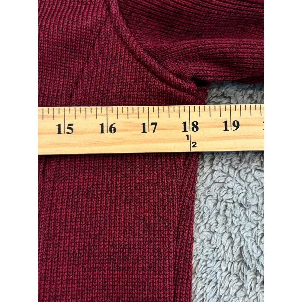 Swiss Tech Jacket Girls Medium Maroon Full Zip Knit Quilted Pockets Fitted